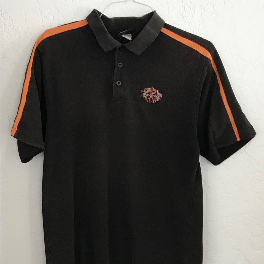 Harley-Davidson Black W/ Accent Polo Shirt Sz M